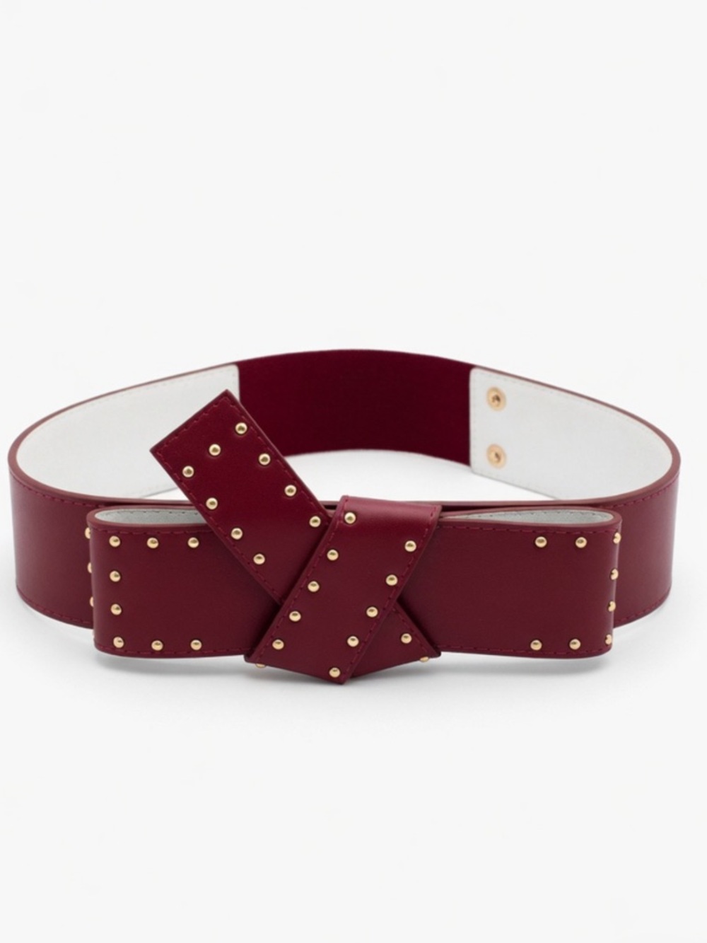 NWT BCBGenration Wide Studded Bow Belt Red